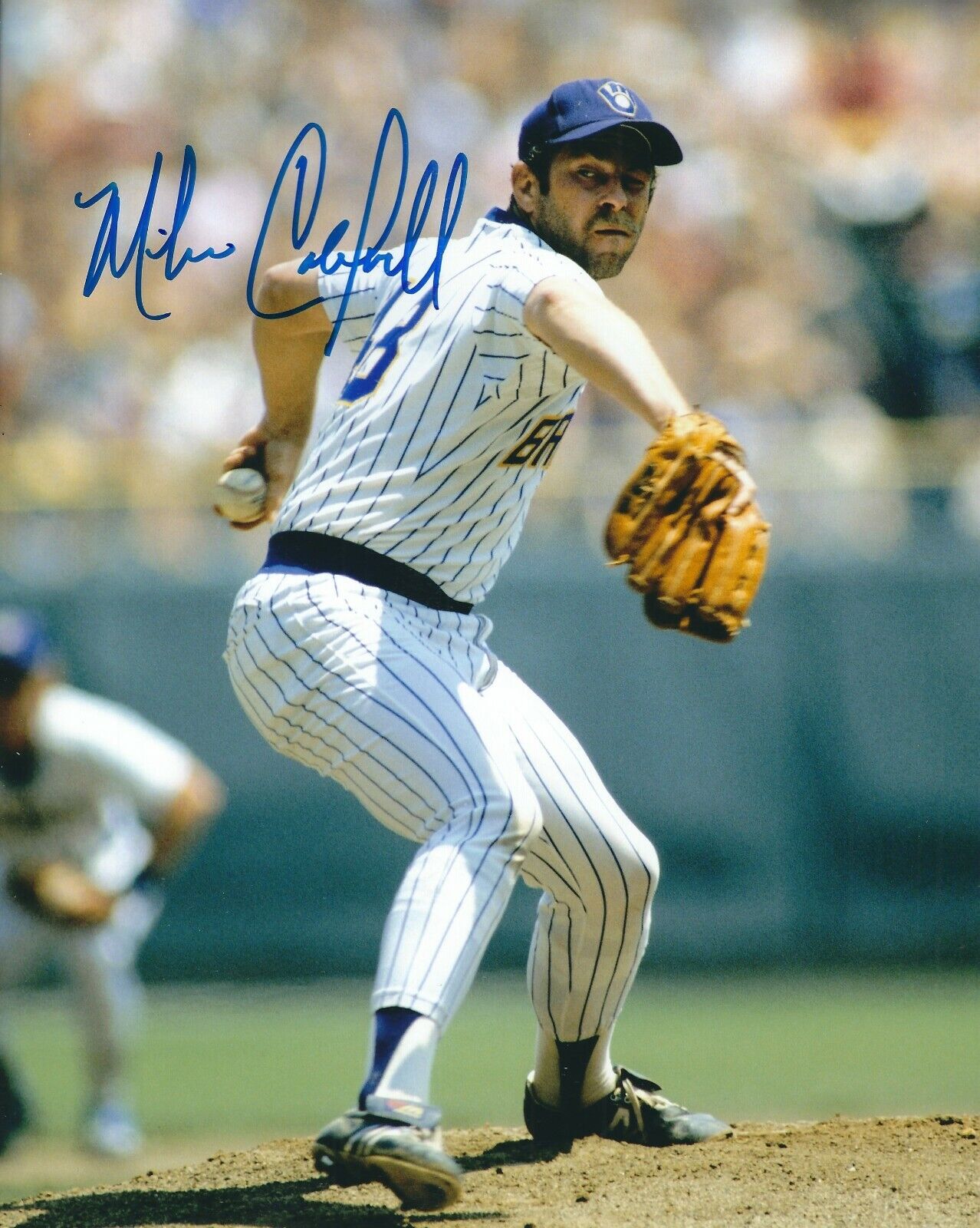 AUTOGRAPHED Mike Caldwell Milwaukee Brewers 8x10 Photo Poster painting W/COA