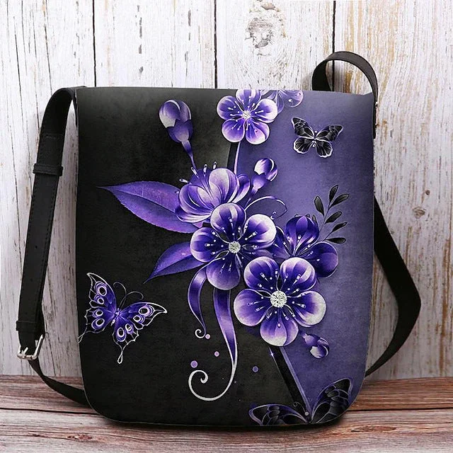 Style & Comfort for Mature Women Women's Flower Print Crossbody Bags Shoulder Bags