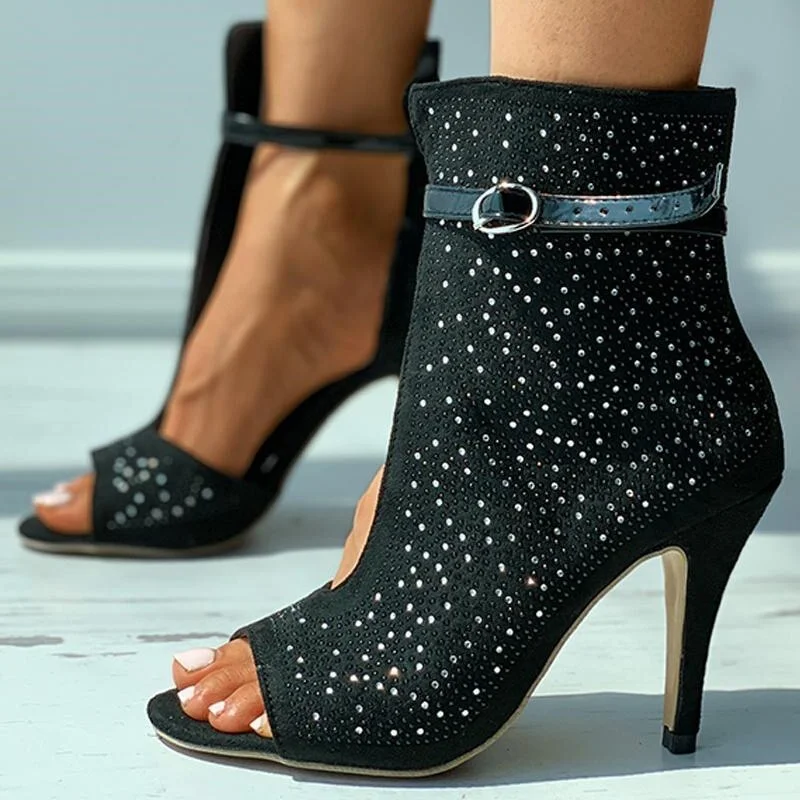 Vstacam Fashion Ladies High Heel Women Pumps Sexy Black Ankle Buckle Heels Women Shoes For Women 2023 Zapatos De Tacon Alto Para Mujer3