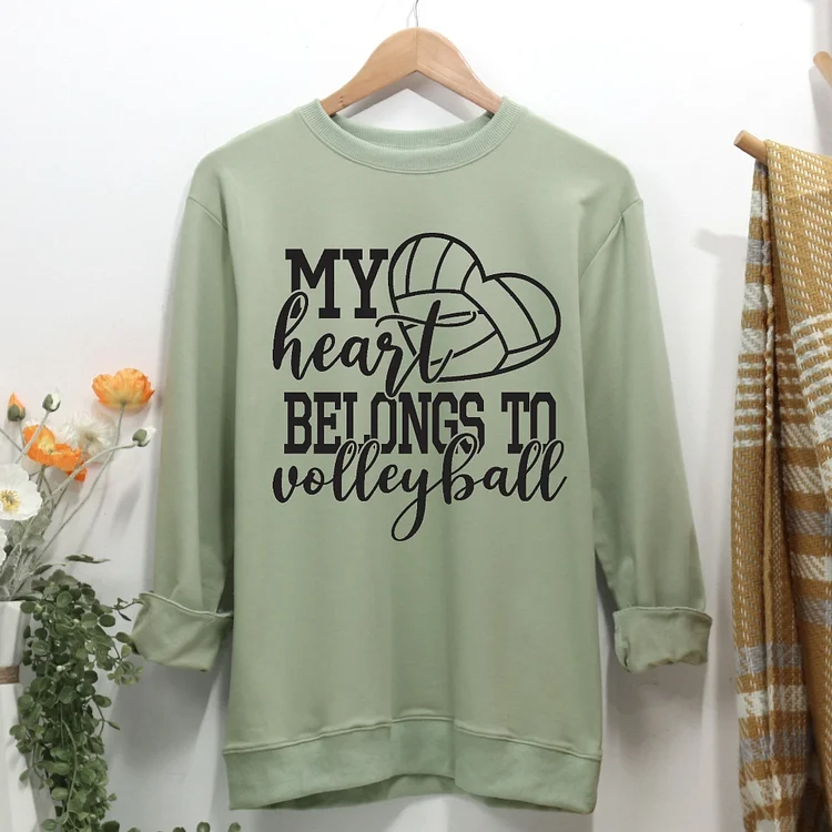 My Heart Belongs to Volleyball Women Casual Sweatshirt