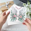 6PCS DIY Diamond Art Greeting Cards Flower Wings Congratulations Cards & Gifts