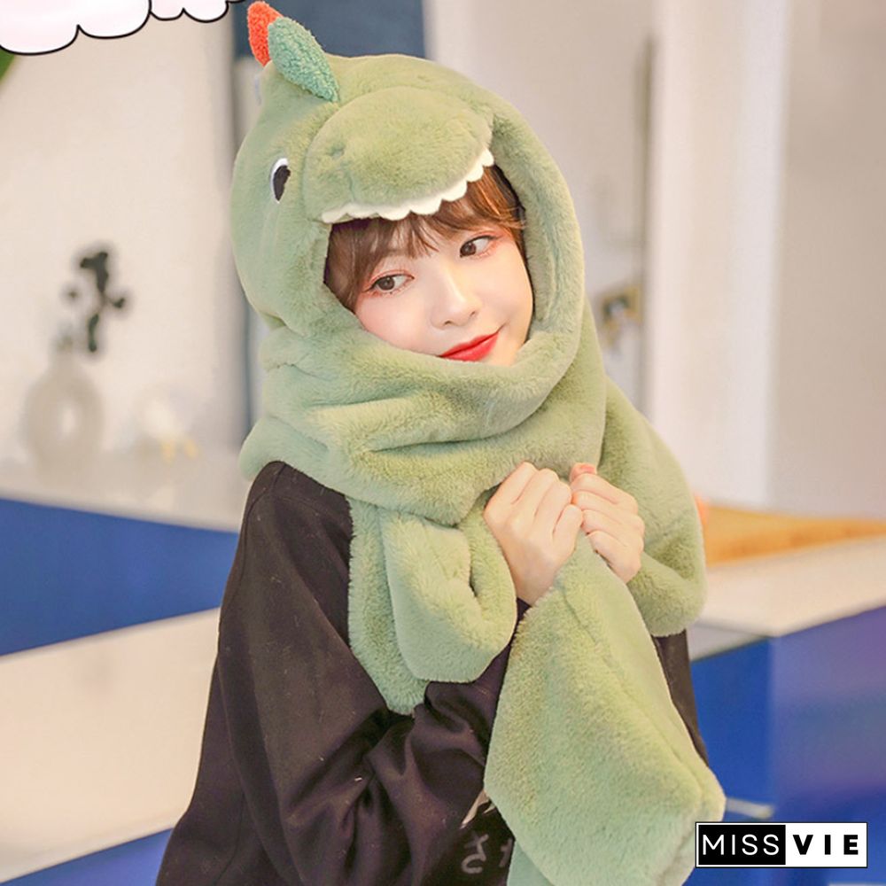 Dinosaur Hat Scarf Gloves Warmer