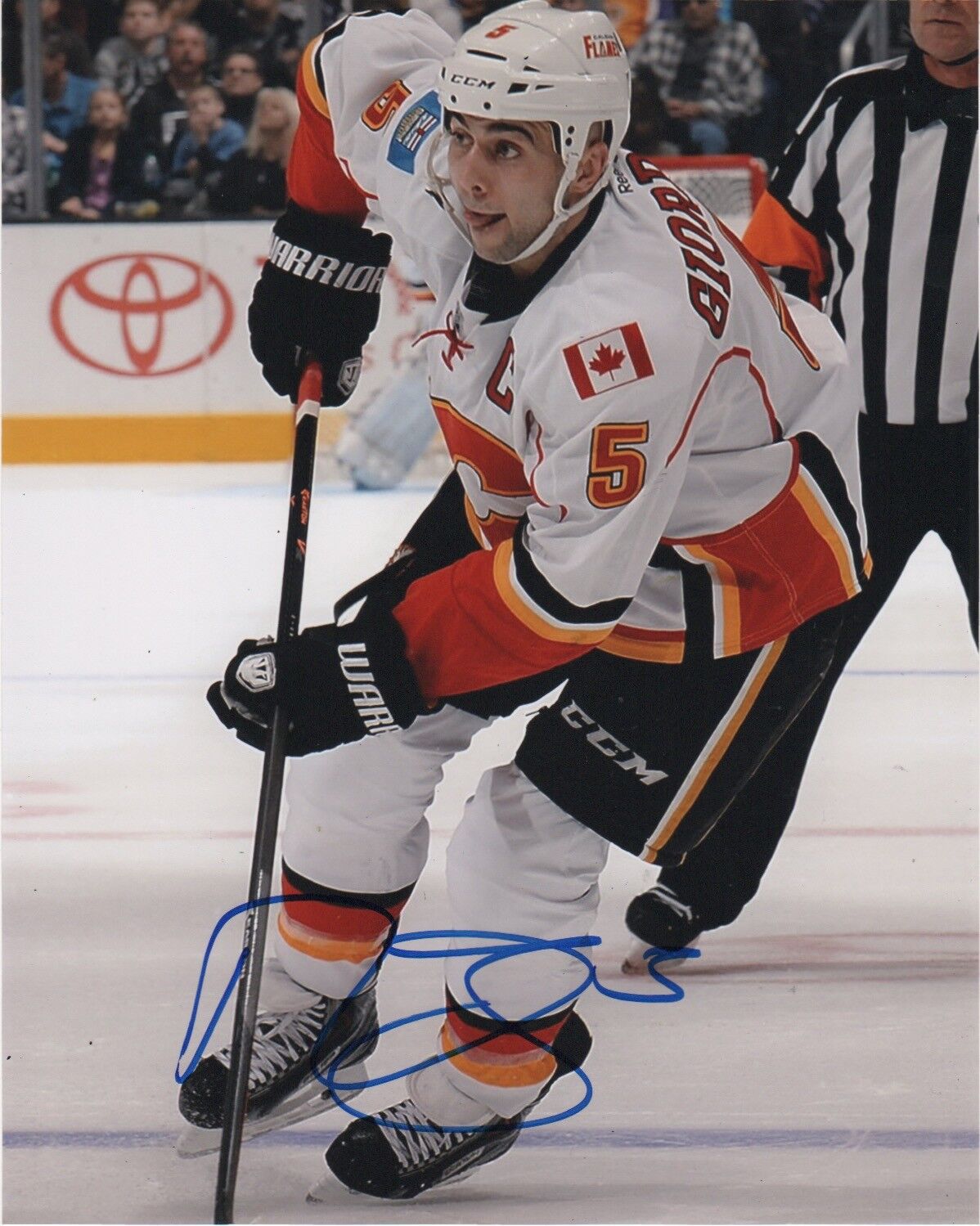 Calgary Flames Mark Giordano Autographed Signed 8x10 NHL Photo Poster painting COA M