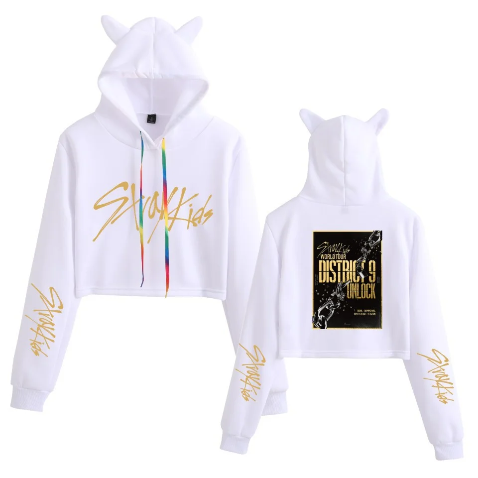 Stray Kids Double-sided Printing World Tour Cat ear Hoodie
