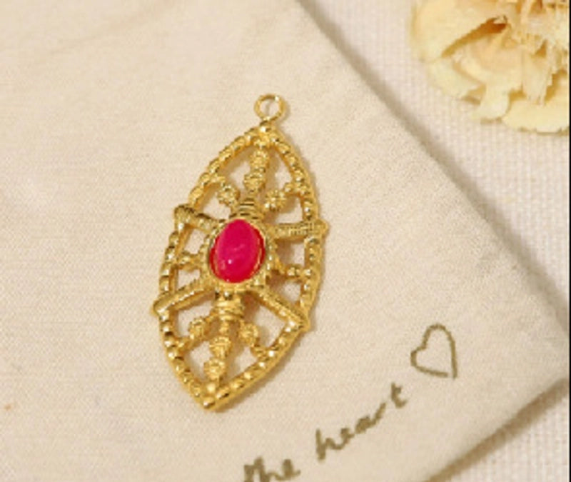 1 Piece 21*17mm 304 Stainless Steel Star Bow Knot Shell Pendant Jewelry Accessories