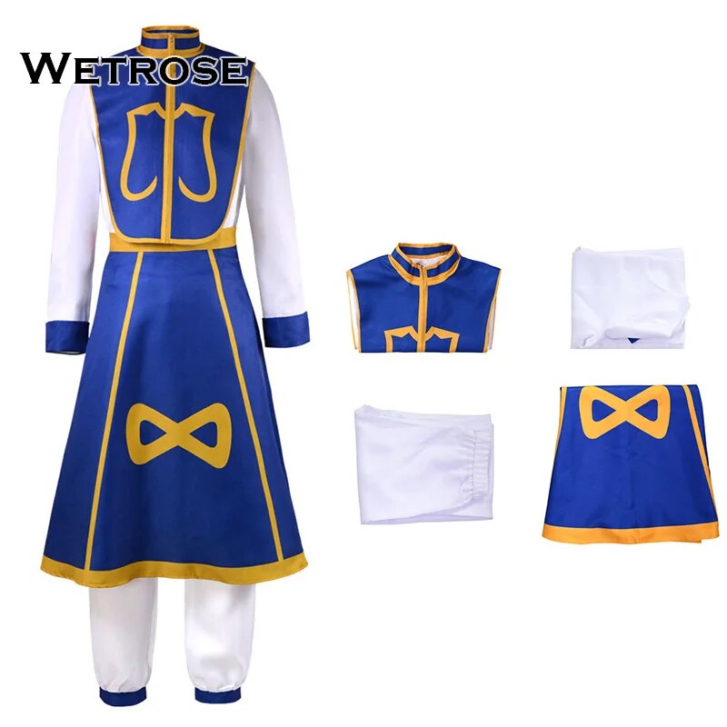 [Wetrose] In Stock Kurapika Cosplay Costume Chain Bastard Rat Ne Hunter × X Hantaa Full Set Wig Halloween Xmas