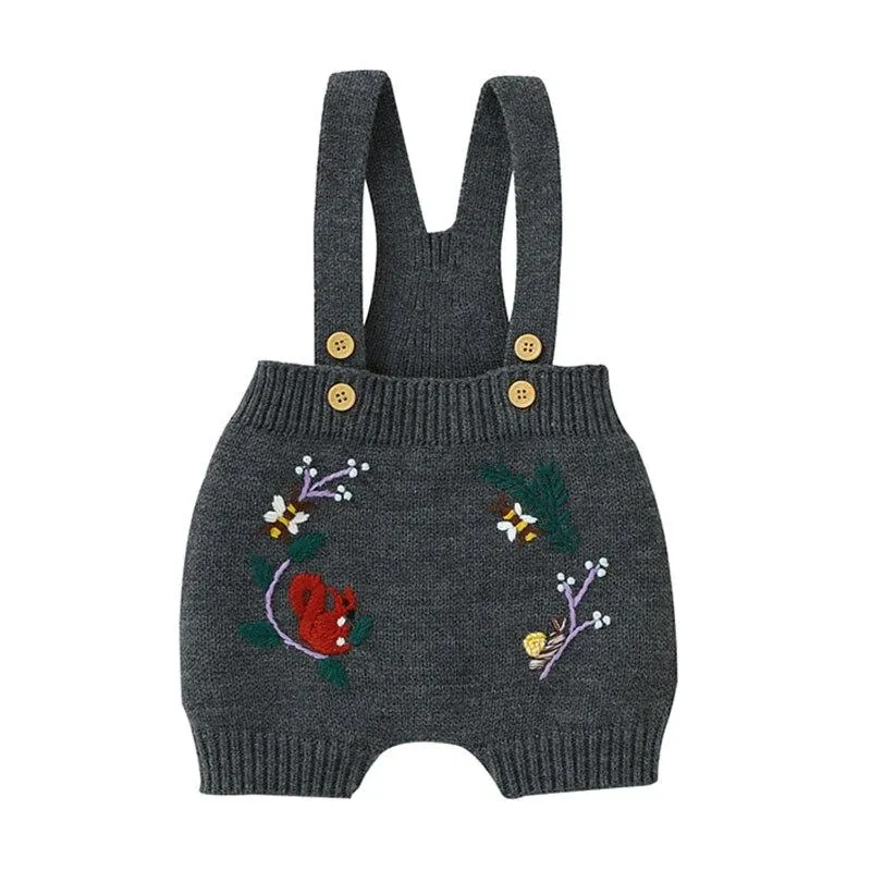 Autumn Winter Infant Baby Romper Newborn Baby Boy Girl Cute Lion Head Braces Clothes Rompers Baby Boys Girls Knitted Rompers