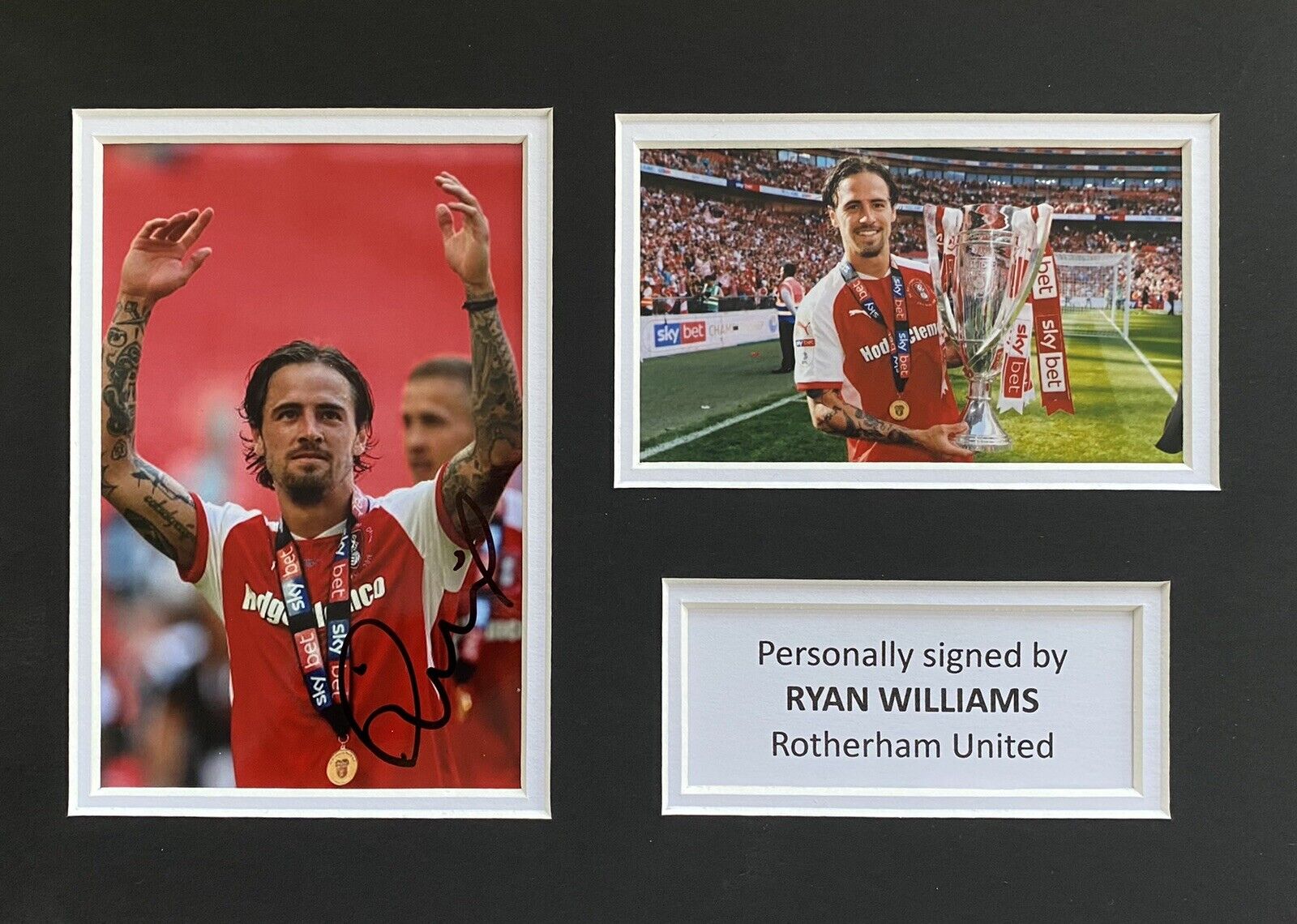 Ryan Williams Genuine Hand Signed Rotherham United Photo Poster painting In A4 Mount Display