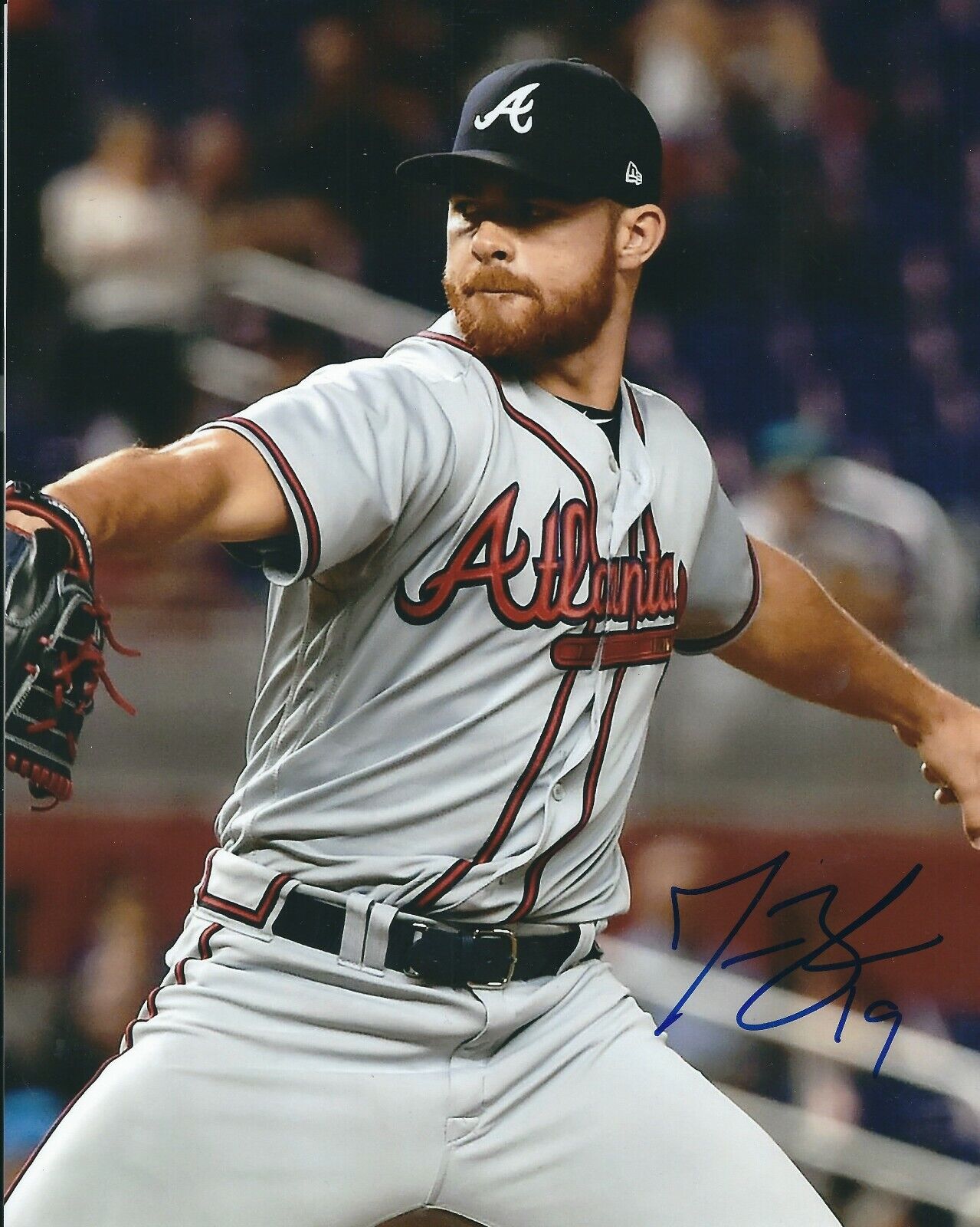 Signed 8x10 JESSE BIDDLE Atlanta Braves Autographed Photo Poster painting COA