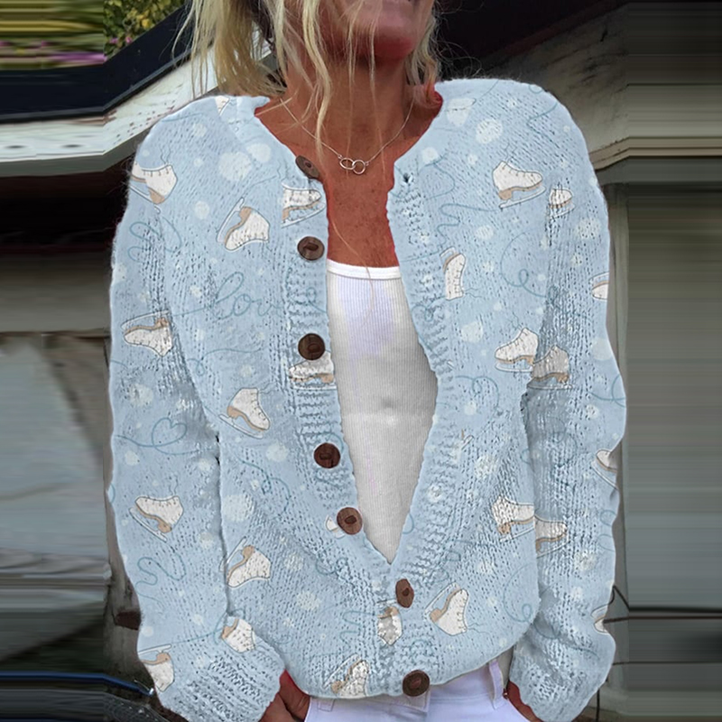 Comstylish Women's Skater Sweater Cardigan