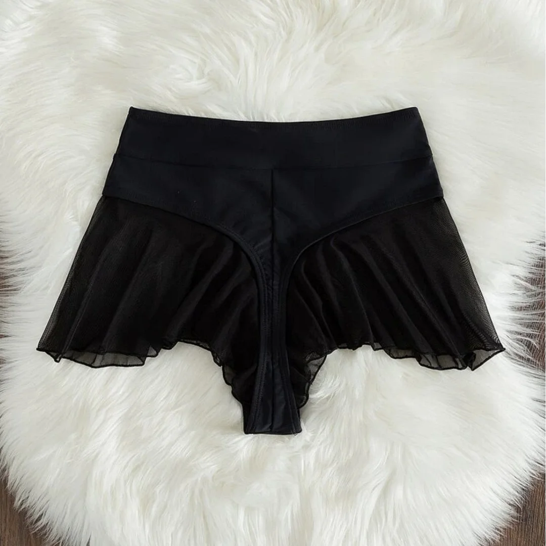 Uveng 2022 New Sexy Ass Flying Edge Mesh Splicing Tongs Swimsuit Bikini