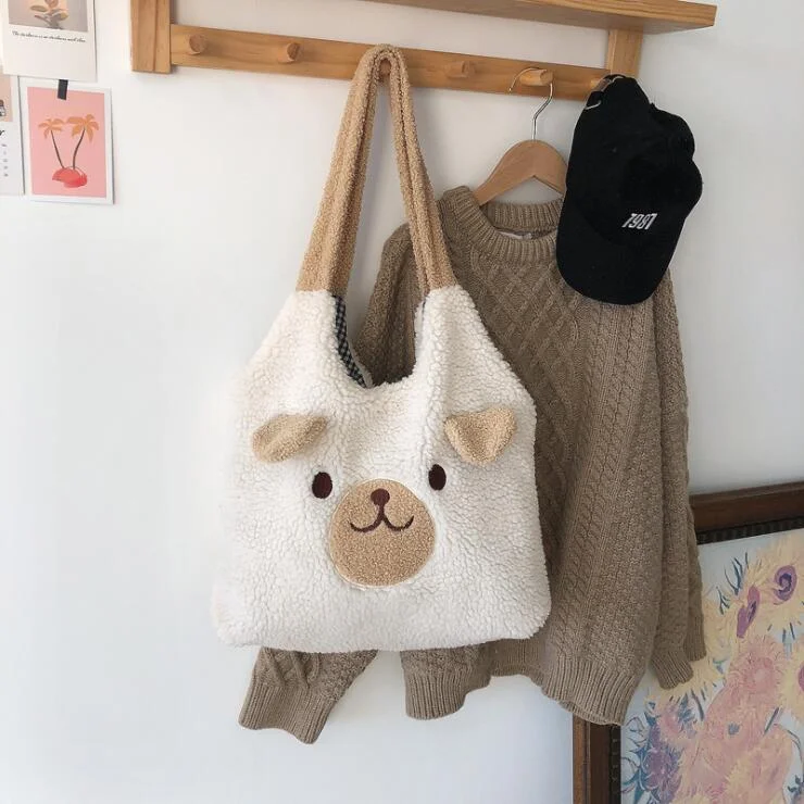 PLUSH BEAR SHOULDER HANDBAG