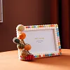 Harvest DIY Building Block Photo Frame Kit,Creative Handmade Assembled Photo Frame Handmade Craft Gift Home Tabletop Display Decor