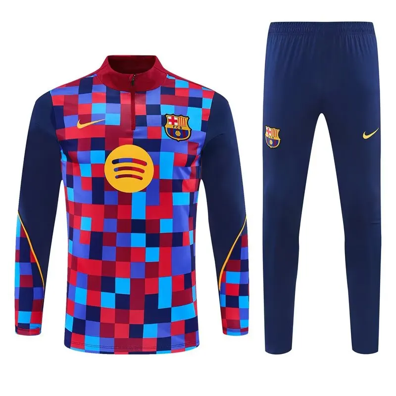 26/27 Barcelona Half-Pull Training Suit Jersey Set