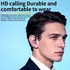 BT6.0 Wireless HD Sound Headphones with Ear Hook In-Ear Sports Headphones Type-C Charging Single Business Earplugs for Business Meeting Lecture