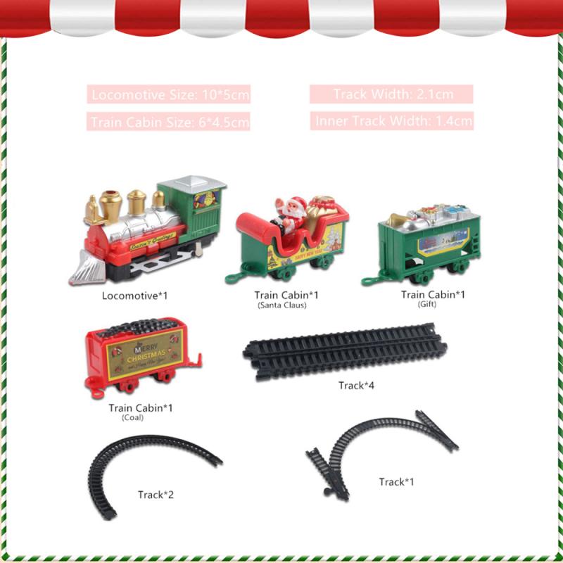 Tegooe Christmas Tree Hanging Electric Train Set with Sound and Light ABS Material