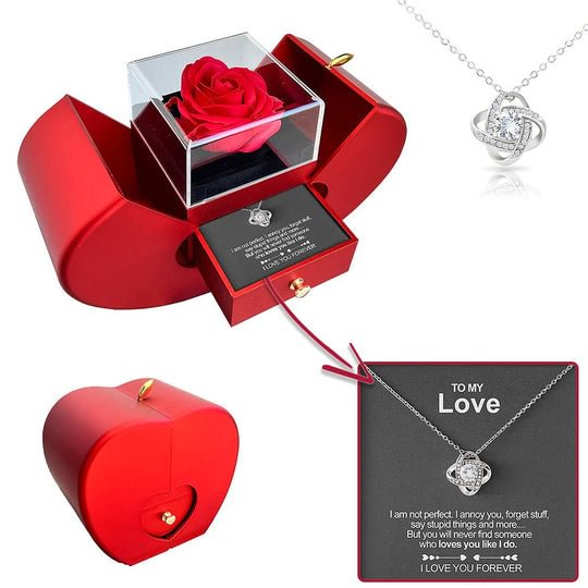 To My Love Preserved Rose Necklace Valentine's Day Gift