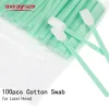 100pcs Cotton Micro Swab Industry Nonwoven Anti-static Dust Off for Lens Protective Window Fiber Laser Head Cleaning Tools