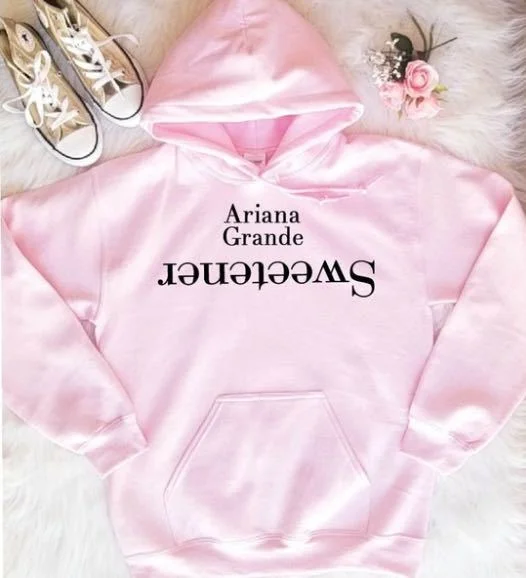 Slogan Graphic Hoodie  Ariana Grande Sweetener
