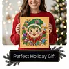 (25x25cm)DIY Pearl Painting Xmas Framed Handmade Pearl Material Art Kit Living Room Decor