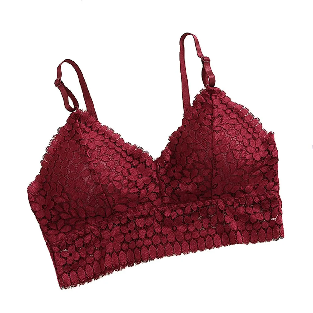 Women Sexy Bra Solid Vest Lace Seamless Breathable Push Up Top Underwear Fashion tops sexy femme lenceria mujer 2021 NEW