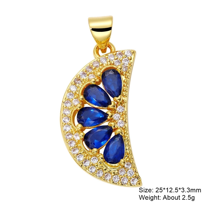 Classic Style Streetwear Cross Devil’s Eye Copper Plating Inlay Zircon 18k Gold Plated Charms