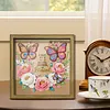Diamond Painting Special Shaped Drill Butterfly and Flower With Frame(8.46x8.46inch)