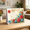 DIY 2027 Diamond Painting Calendar Art Kit Paper Desk Calendar Desktop Decoration Craft Kit