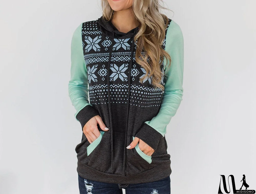 MidiSono - Floral Bliss Hooded Sweatshirt