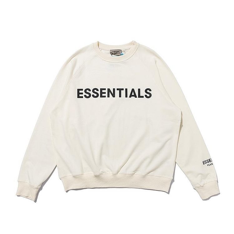 Fog Sweatshirt Essentials Long Sleeve round Neck Neck Neck Sweater Double Line Letter Print Terry round Neck Pullover Long Sleeve