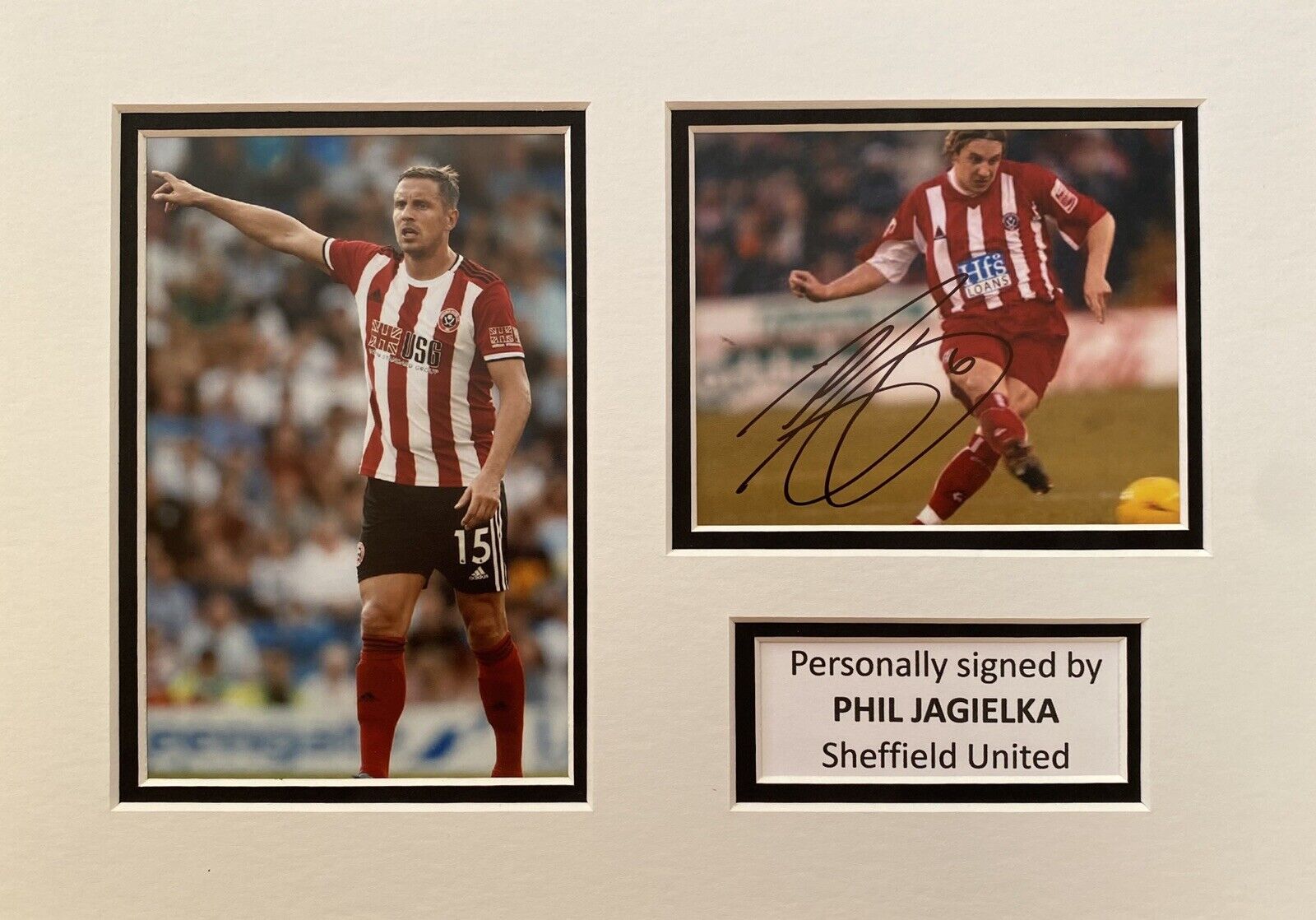 Phil Jagielka Genuine Signed Sheffield United Photo Poster painting In A4 Mount Display