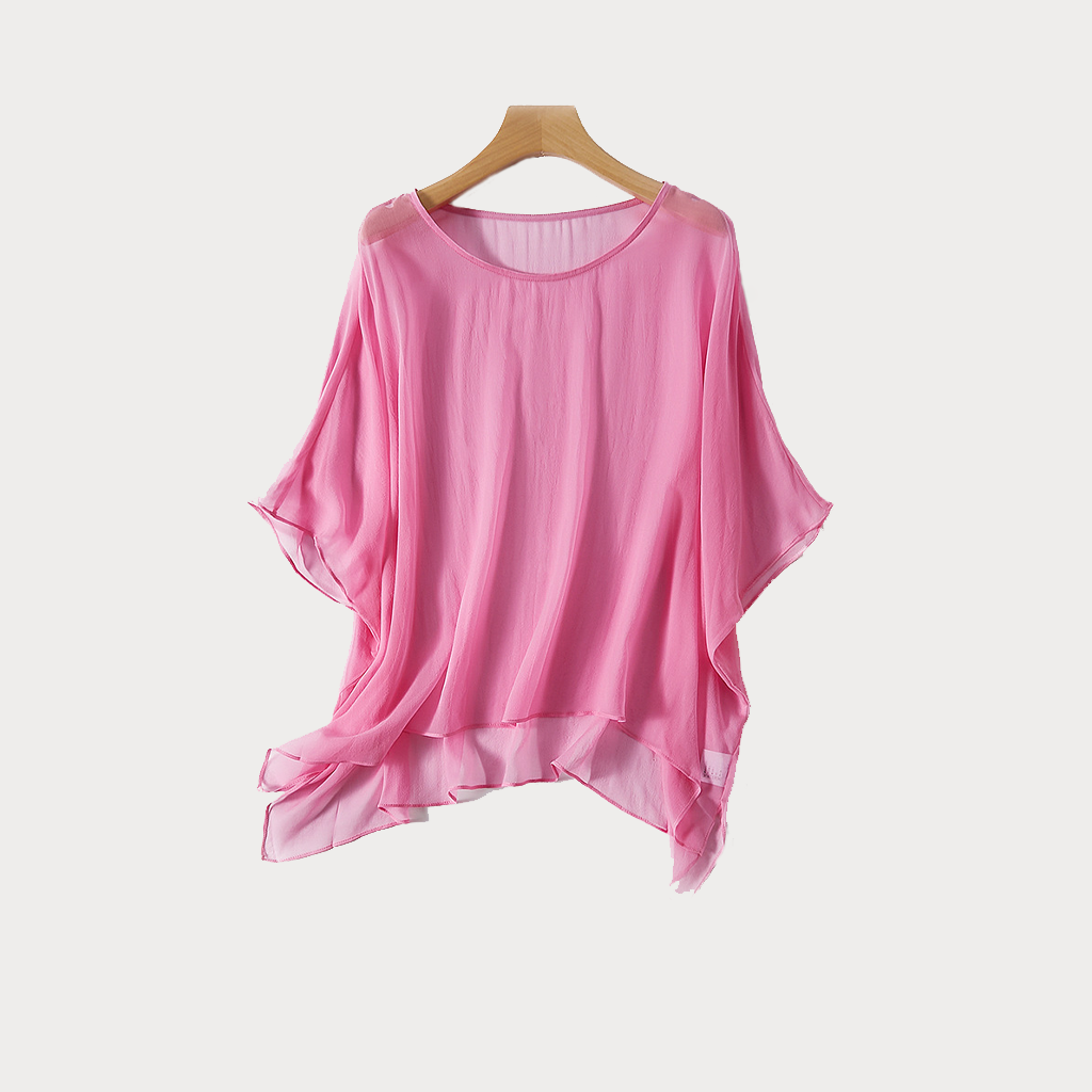 Women's White Mulberry Silk Blouse For Parties REAL SILK LIFE