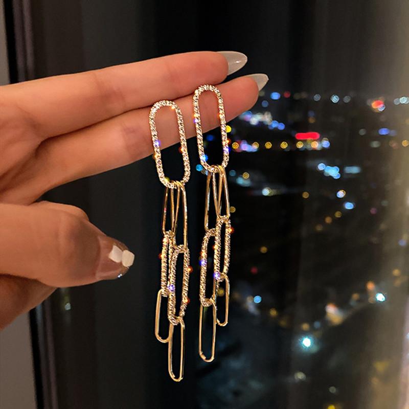 Long Tassel Rhinestone Drop Earrings for Women | Oxredo Shop Ramadan Sale