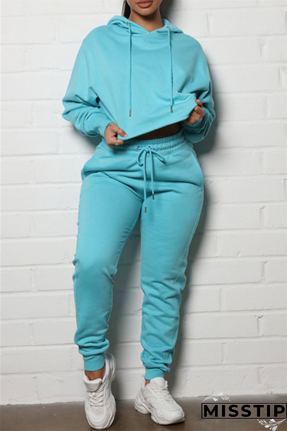 Grey Fashion Casual Solid Basic Hooded Collar Long Sleeve Two Pieces
