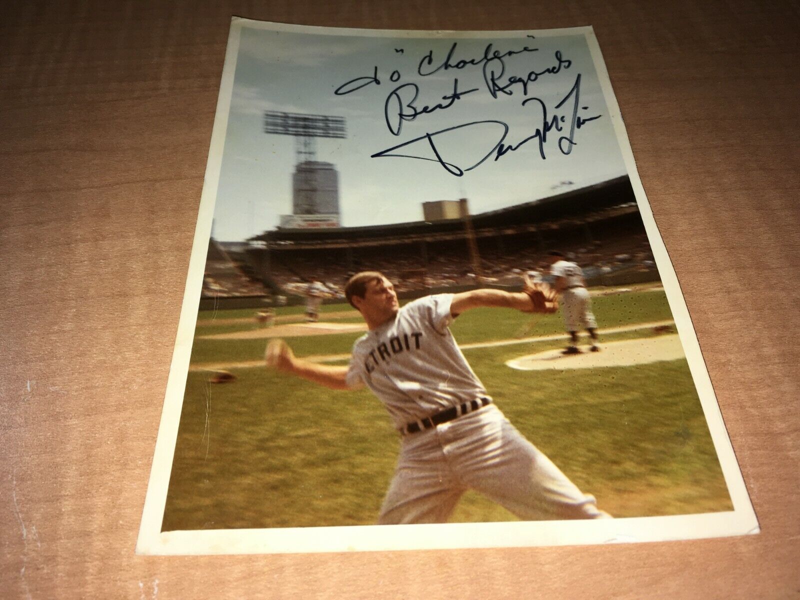 Denny McClain Detroit Tigers Signed 5 x 7