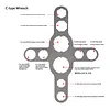 Dental turbine handpiece wrench