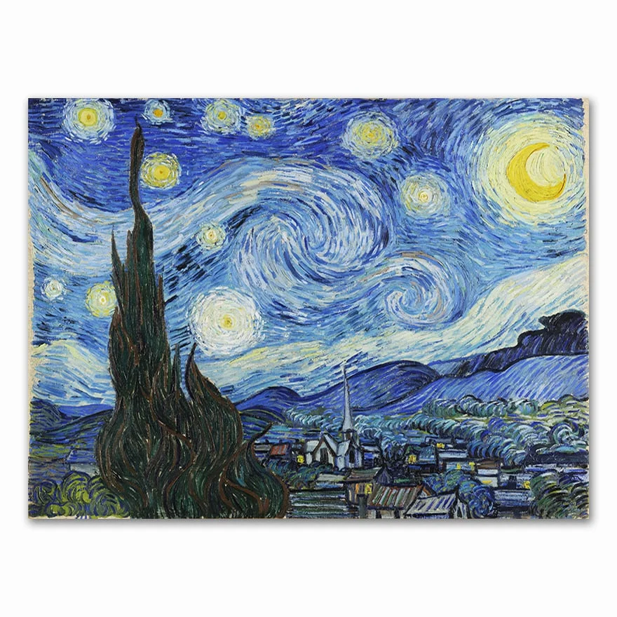 Van Gogh Oil Painting Works Sunflower Apricot Abstract A4 A3 A2 Canvas Art Print Poster Picture Wall House Decoration Murals
