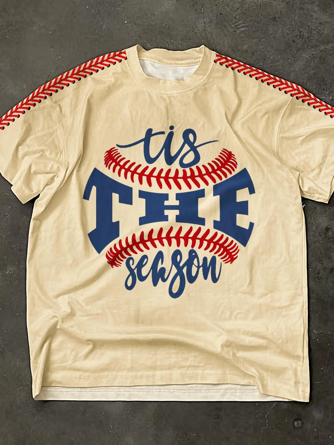 Baseball Softball Game Day Home Run Baseball Crew Neck T-shirt