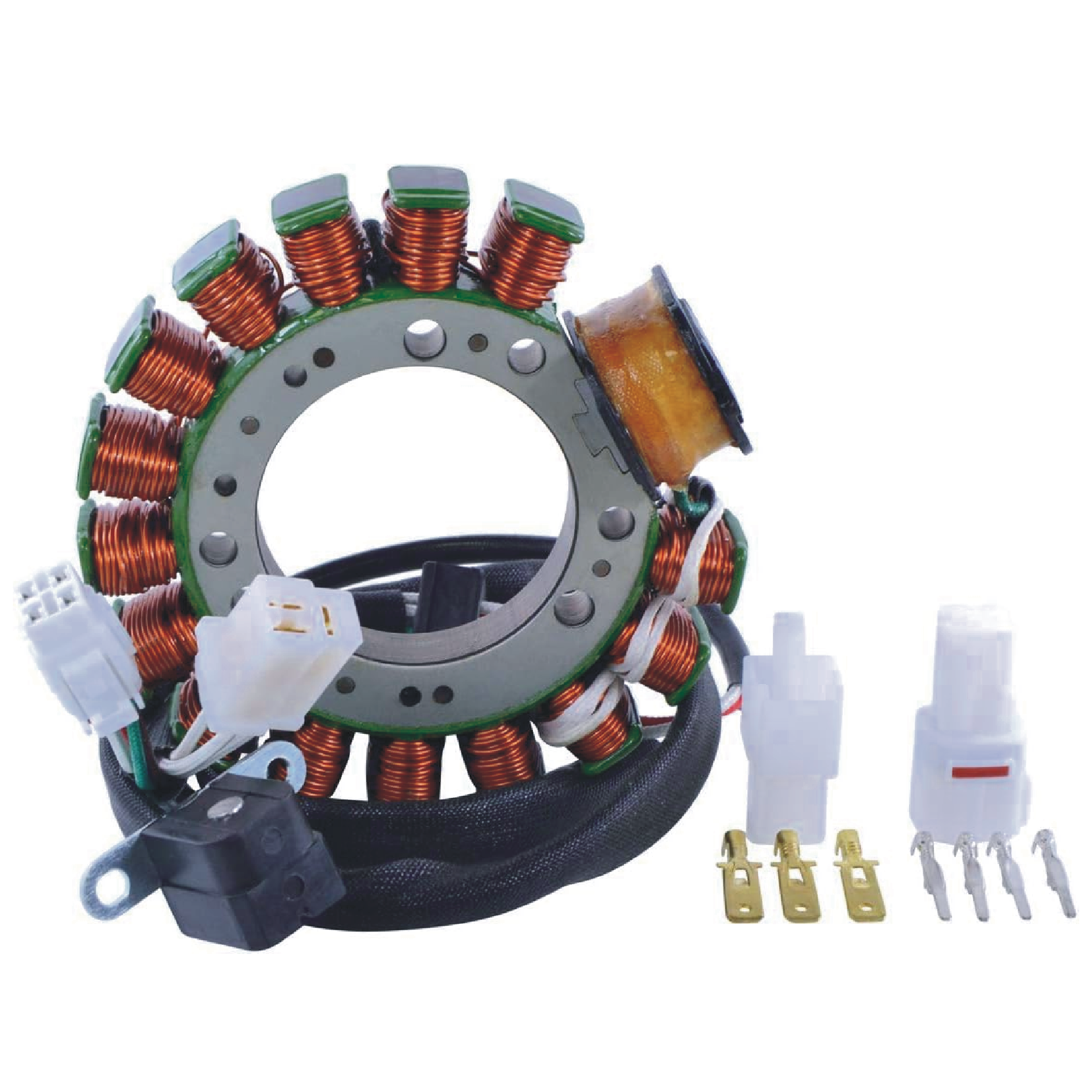 RAREELECTRICAL New 12V Stator Compatible With Yamaha Atv Utv Big Bear Wolverine 350 4X4v Yfm350fx  4KB-85510-10-00 4KB-85510-11-00 4KB-85510-12-00