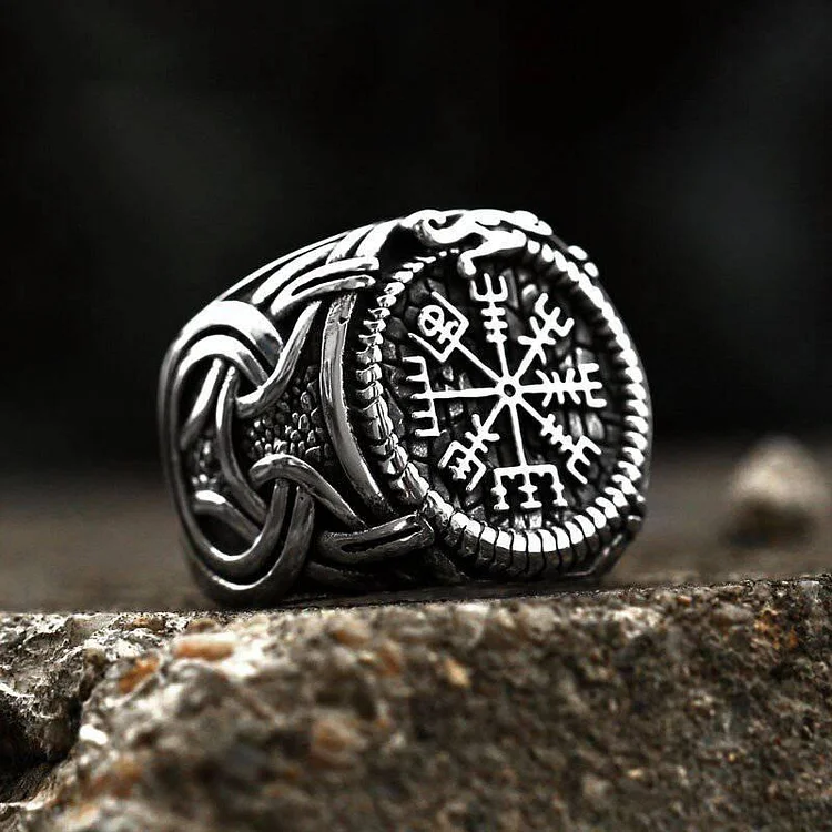 Coutureaura Vintage Runic Knot Symbol Amulet Ring