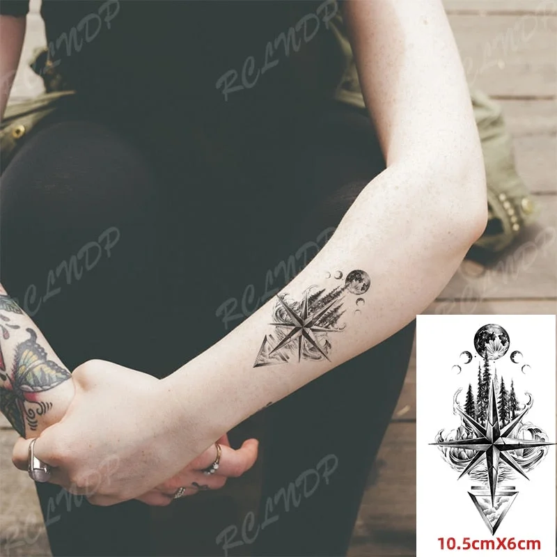 Waterproof Temporary Tattoo Sticker Small Cute Flower Plant Body Art Flash Tatoo Fake Tatto for Women Men