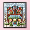 Christmas Cabin - 14CT Stamped Cross Stitch - 15*17cm