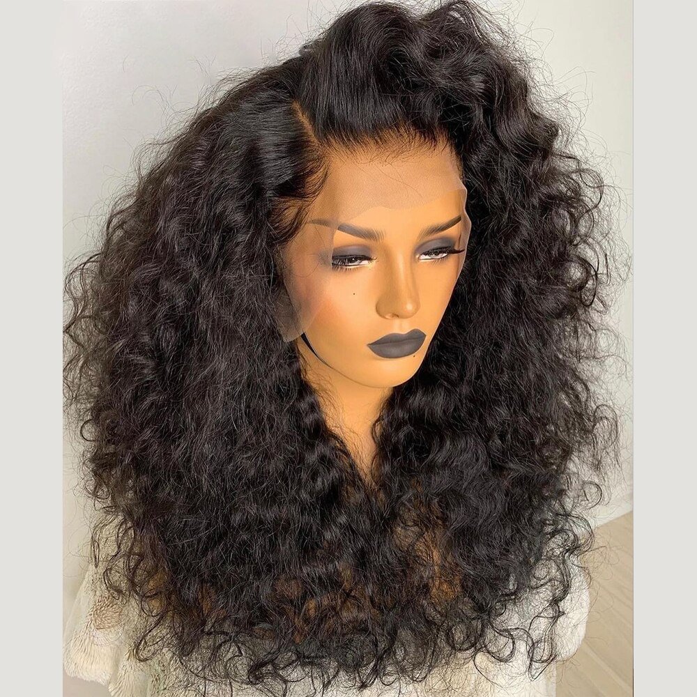 Largo rizado rizadas para mujer, pelo Natural de 26 pulgadas, color negro, prearrancado, 180 de densidad, resistente al calor, para uso diario US Mall Lifes