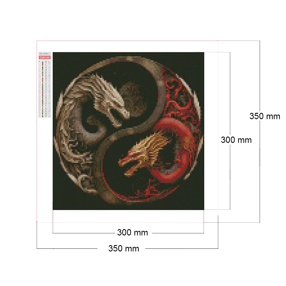 Diamond Painting - Full Round/Square Drill - Tai Chi Animals(30*30 - 50*50cm)