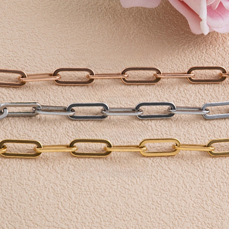 Style Simple Titanium Steel Bracelet Shaped Bracelet Instagram Style Bracelet Rectangular Hip-Hop Bracelet For Women