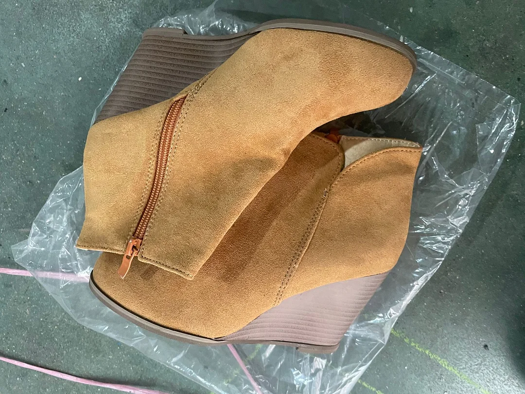 Breakj Breakj Autumn And Winter New Flat Bottom Slope And Short Boots Women Retro Horse Chelsea Boots Large Size Women's Boots