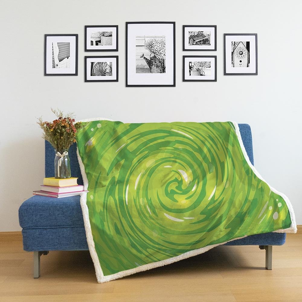 Rick and Morty Throw Blanket Fleece Soft for Family Sofa Couch Bed