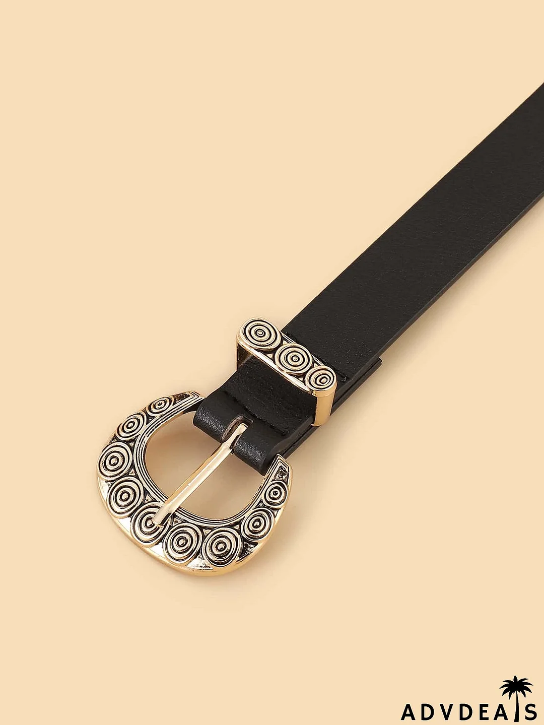 Geometric Buckle Belt With Hole Punch