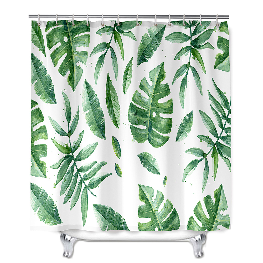 

Fresh Leaf - Print Shower Curtain, 180*200cm, 501 Original