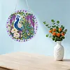 Special Shaped Acrylic Diamond Painting Kit Peacock 25cm Round Pendant